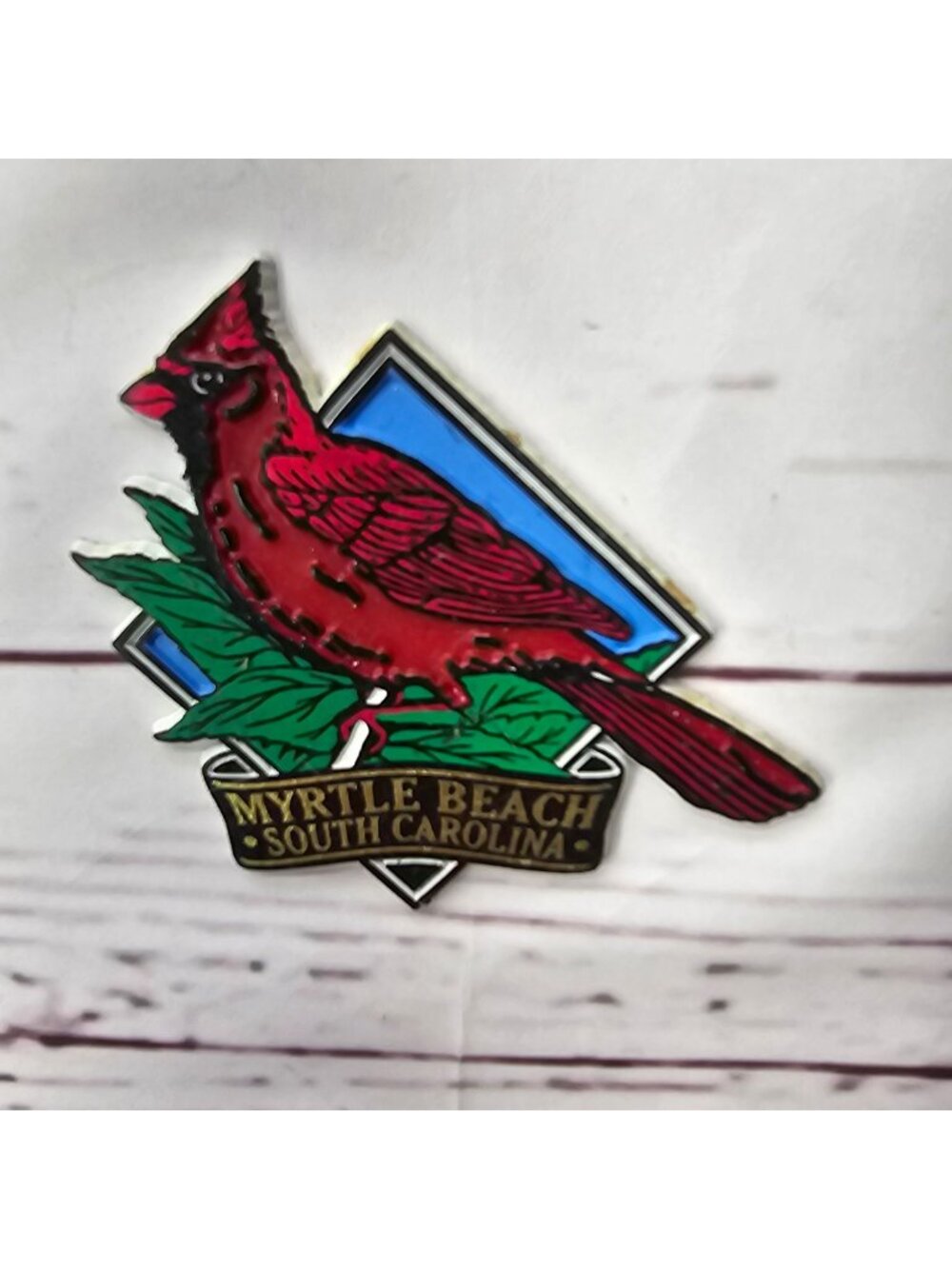 Myrtle Beach South Carolina Cardinal Souvenir Magnet Decorative Collectible Gift